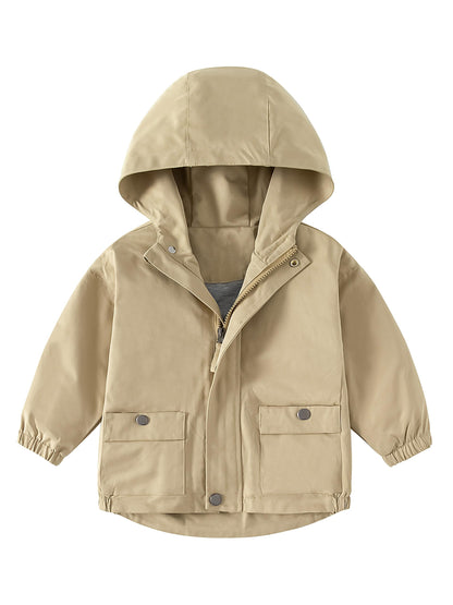 Volunboy Baby Hooded Jackets, Boys Long Sleeve Windproof Coat Cartoon Print Jackets