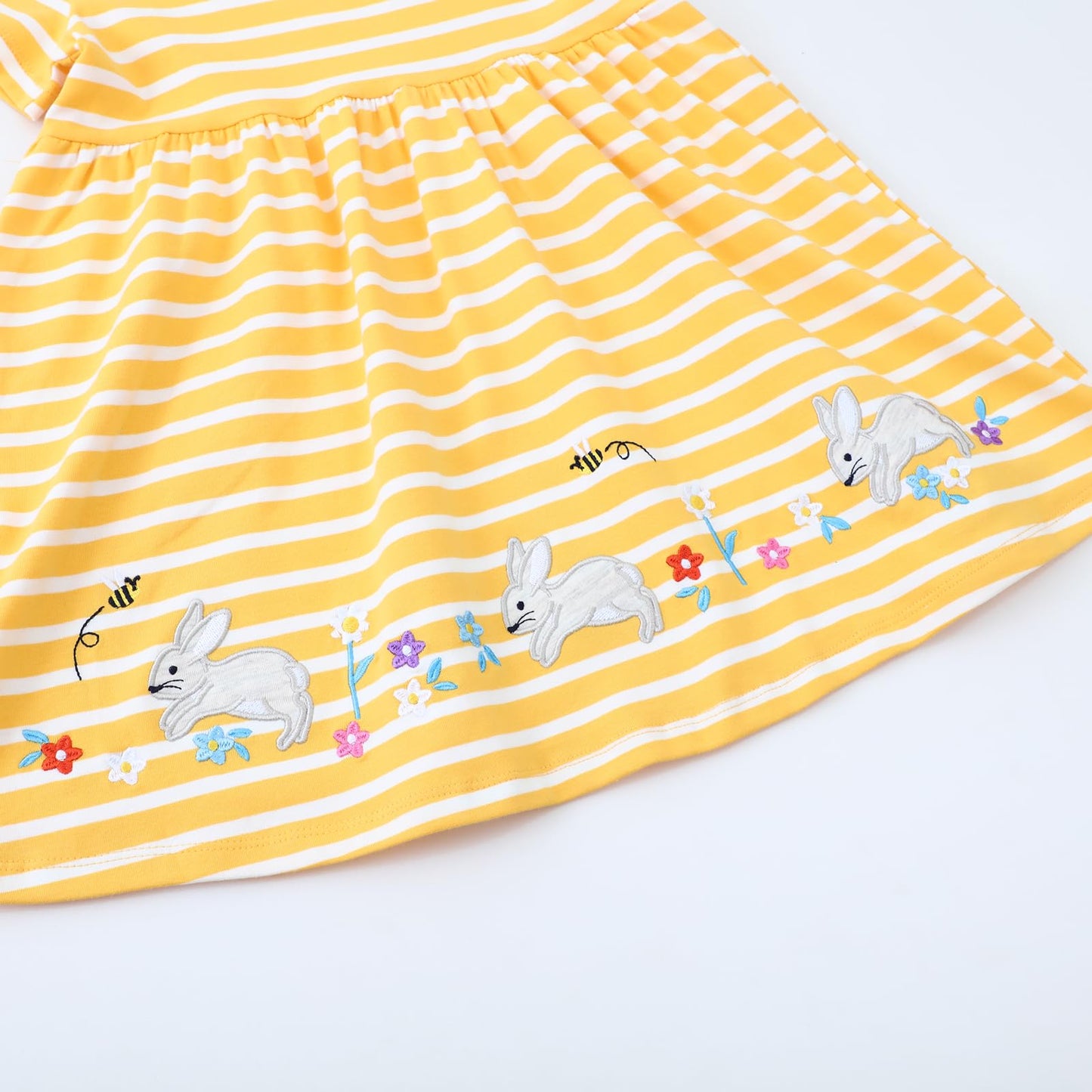 Dinopjs Kleider für Kleines Mädchen Kurzarm Kleid Cartoon-Stil Regenbogen Ozean Prinzessinnenkleid Dino Giraffe Osterhase Meerjungfrau Kinder Prinzessin Kostüm Tägliche Sommer Rock Ferienkleider
