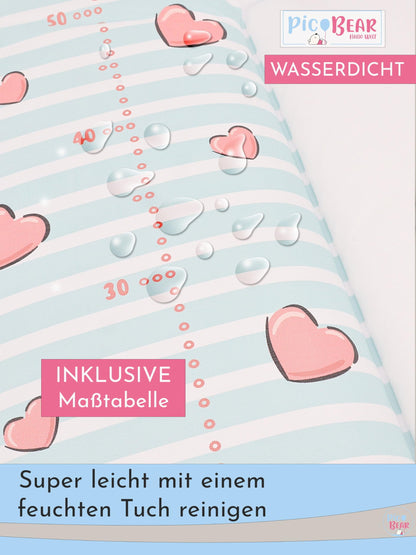 pic Bear Wickelauflage - hochwertige OEKO-TEX Wickeltischauflage - pflegeleichte Wickelunterlage - Auflage Wickelkommode - 85 x 72 cm - Sealife