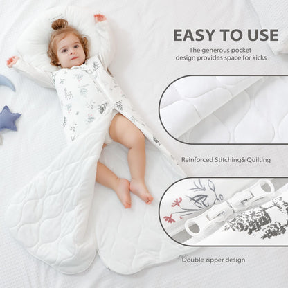 Mosebears Winter Sleeping Bag Baby 2.5 Tog, Bamboo Fibre Baby Sleeping Bag, Extremely Soft and Warm L (18-36 Months)