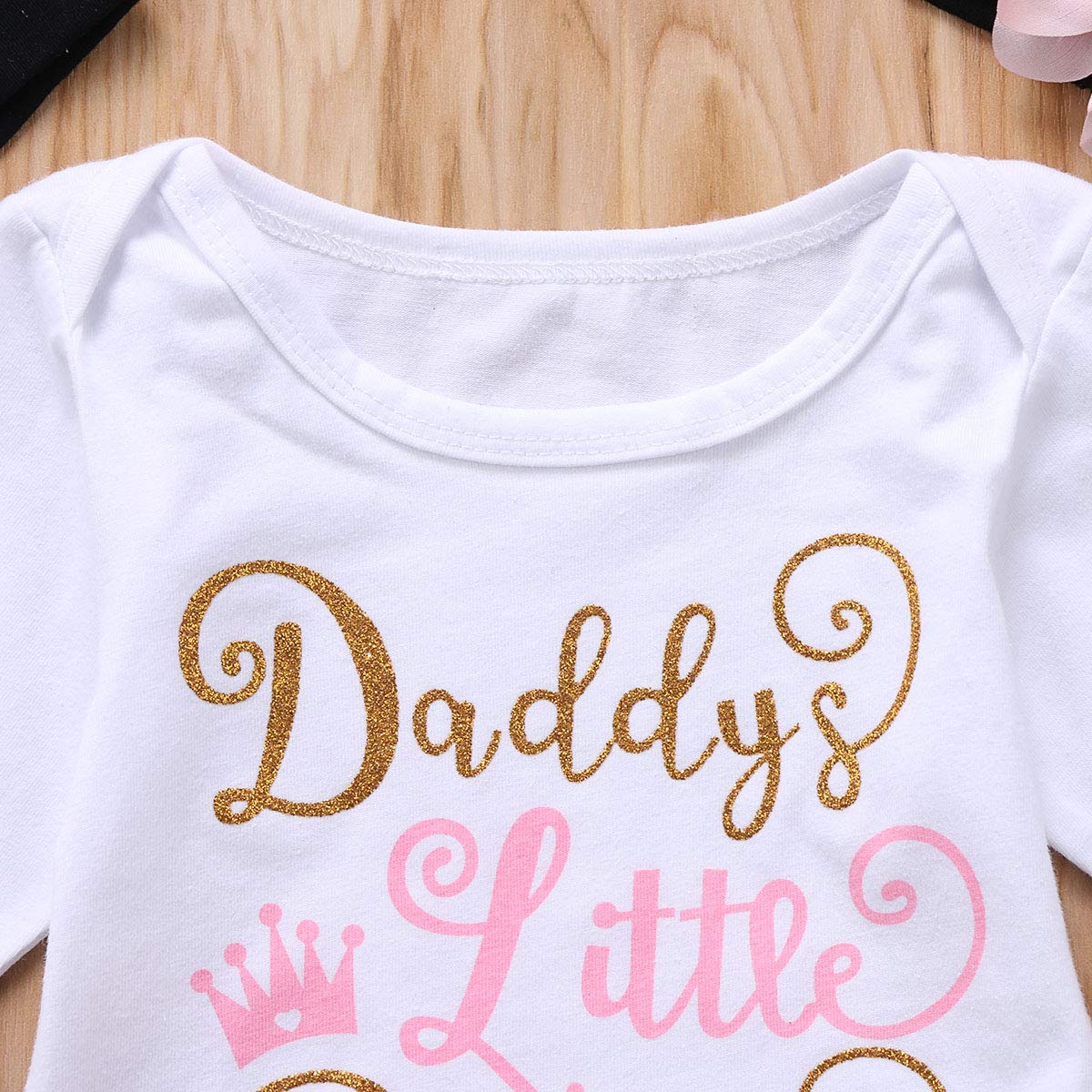 Babykleidung Set Baby Mädchen Langarm Body Strampler + Hose + Stirnband Mütze Kleinkinder Neugeborene Warme Babyset Kleidung Daddy's Prinzessin