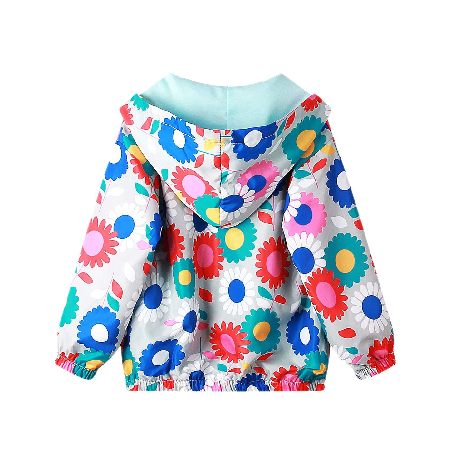 JinBei Jacken Mädchen Jacke Baby Kinder Kapuzen Sweatjacke Kapuzenjacke Cartoon Aufdruck Winddicht Mantel Windjacke Übergangsjack Frühling Herbst Outwear Softshelljacke Regenjacken 1-7 Jahre