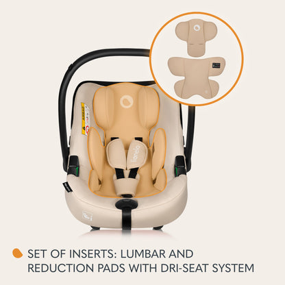 LIONELO ASTRID i-Size Baby Autositz 40-87 cm, Babyschale Gruppe 0+, Rückwärtsgerichtete Montage, 3-Punkt-Sicherheitsgurt Seitenschutz, Sitzeinlage Dri-Seat - Meloni2