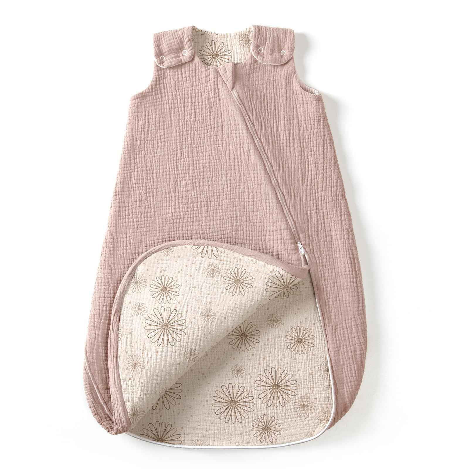lulumoon Baby Sleeping Bag for 3-9 Months: Muslin Sleeping Bag Baby for Boys and Girls - Cotton Baby Sleeping Bag for 70 cm All-Year Children's Room