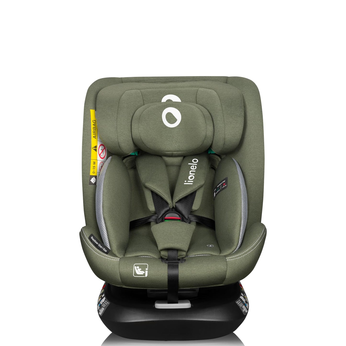 LIONELO Bastiaan i-Size One 360o drehbarer Autositz für Kinder von 40-150 cm, Montage in Fahrtrichtung und entgegen der Fahrtrichtung möglich, ISOFIX Pas TopTether Einstellbare Rückenlehne