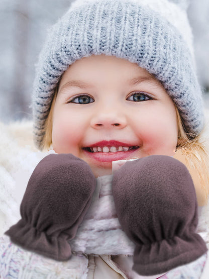 Boyiee 3 Pairs Newborn Baby and Toddler Winter Mittens Gloves Fleece