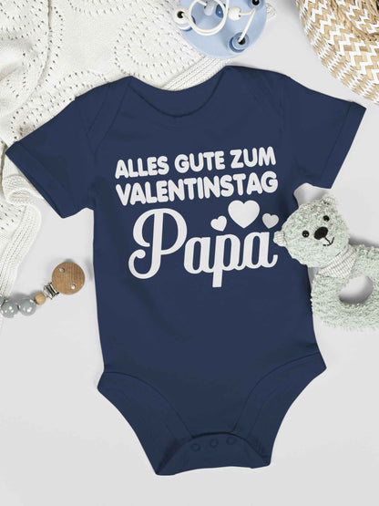 Shirtracer - Baby Body Junge Mädchen - Partner - Alles gute zum Valentinstag Papa - weiß