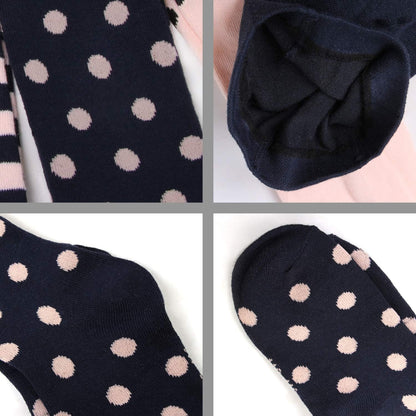 L&K-II 27257 Children's Tights, Girls' Tights, Baby Tights for Girls, Flowers, Dots, Stripes Pattern, Set of 6