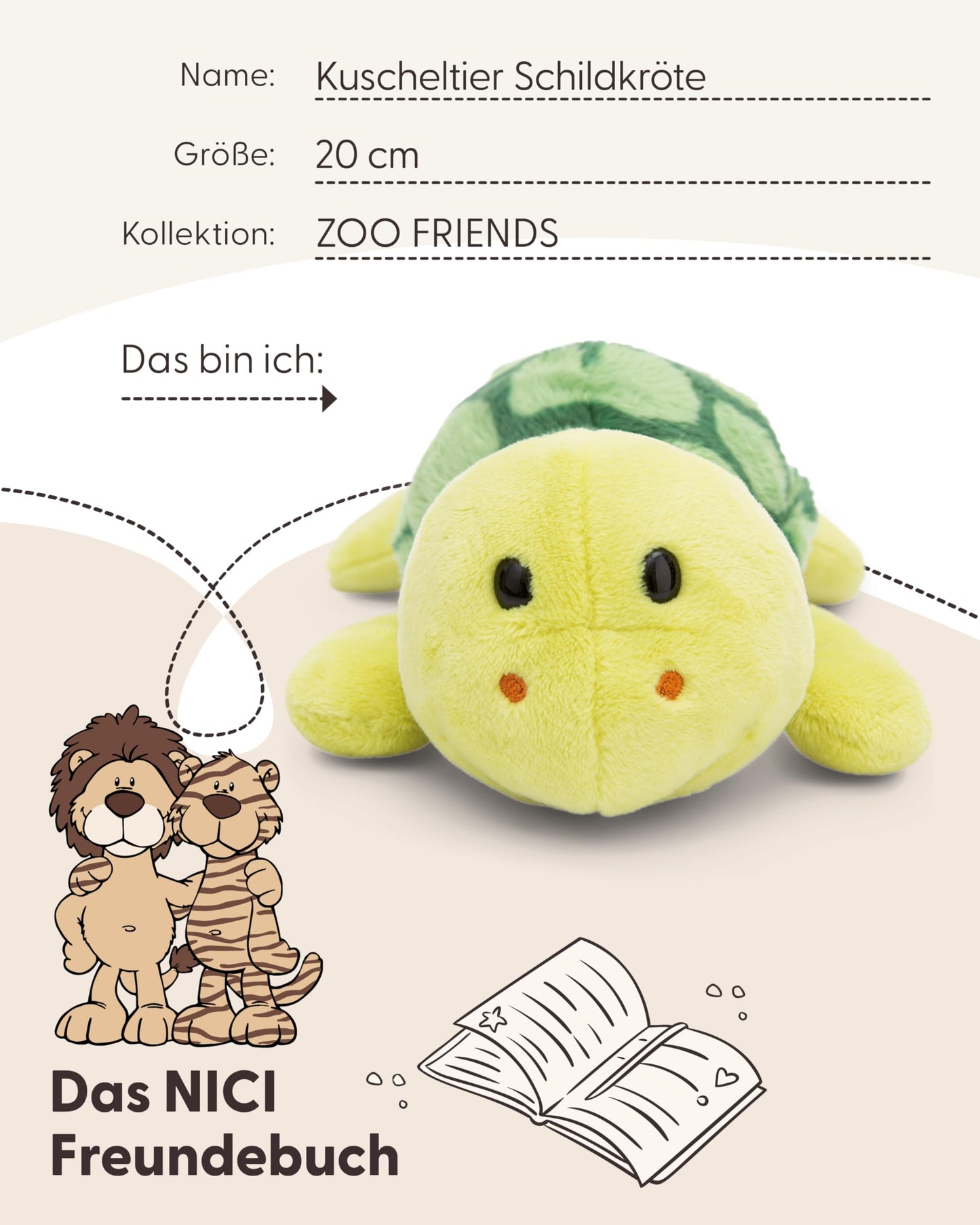 NICI Kuscheltier Giraffe 20cm Zoo Friends