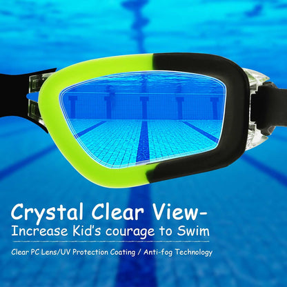 COOLOO Schwimmbrille Kinder, 2 Stück Schwimmbrille für Kinder Kind Jungen Mädchen Junior 3-15 Jahre,Anti-Fog,Kein Auslaufen