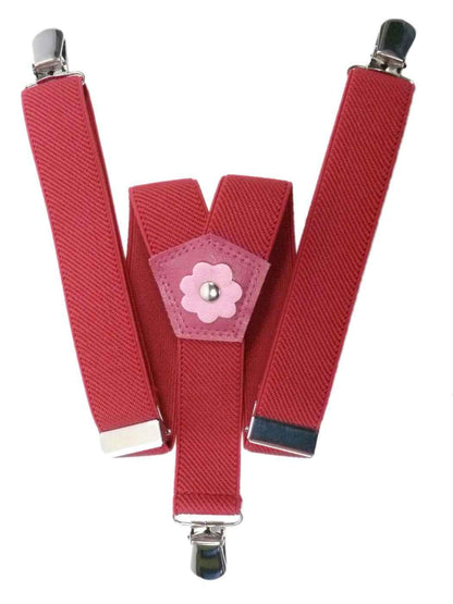 Kids Braces Y Shape/Elastic Clip On Braces with Floral Design (1-5 Years) - 2.5cm