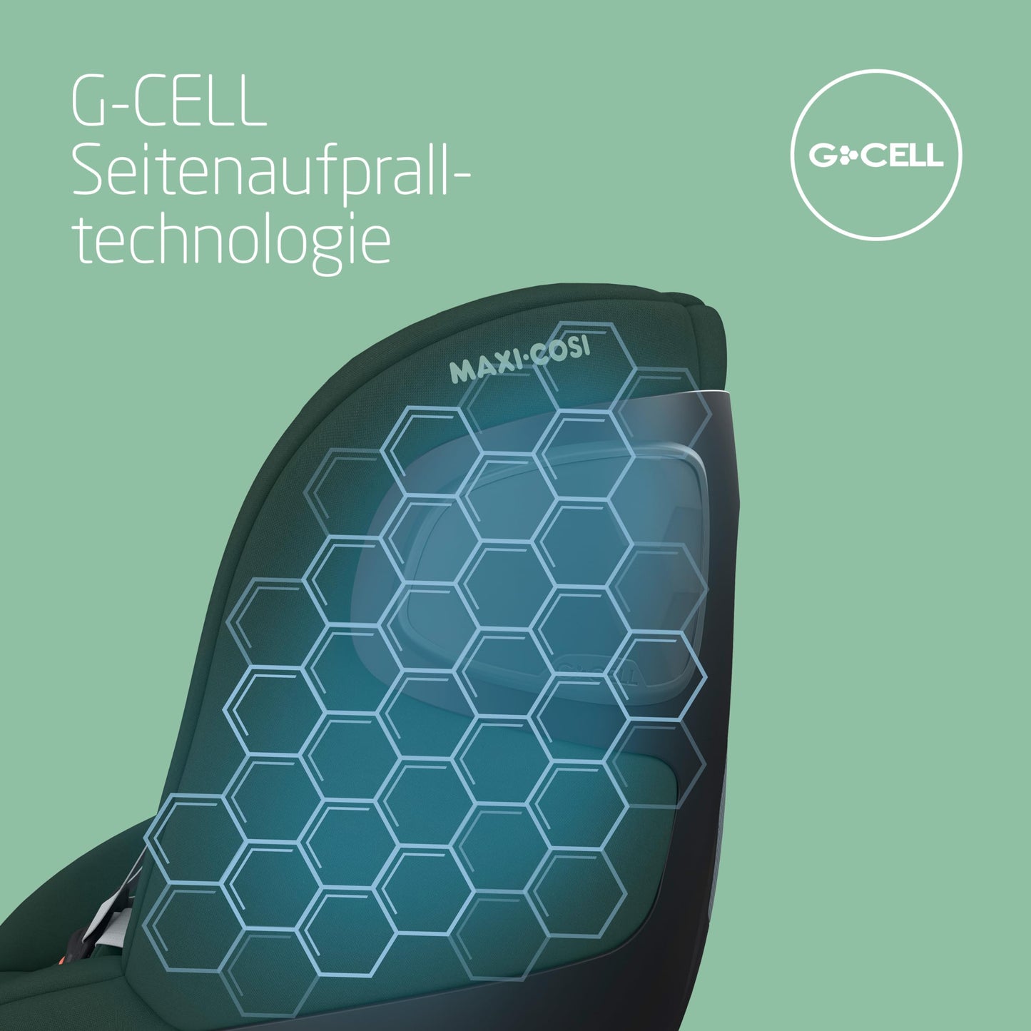 Maxi-Cosi Pebble 360 i-Size Babyschale Drehbar, Neugeborenen Autositz 360 Grad, 0–15 Monate (40–83 cm), Drehung mit einer, ClimaFlow, Easy-In-Gurt, G-CELL Seitenaufprallschutz, Essential Green - Meloni2