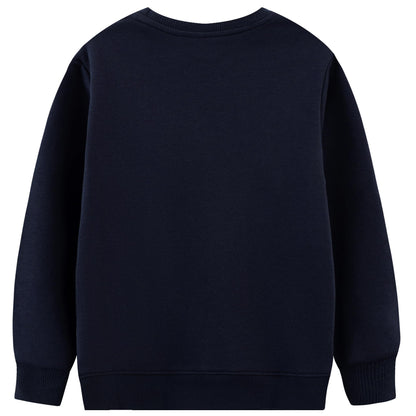 FILOWA Sweatshirt Kinder Junge Leuchtet im Dunkeln Dinosaurier Sweatshirt Astronauten Drucken Pullover Sport Marineblau Langarm Warm Baumwolle Top Jogging Sweatshirt 2-7 Jahre,Gr.92-122