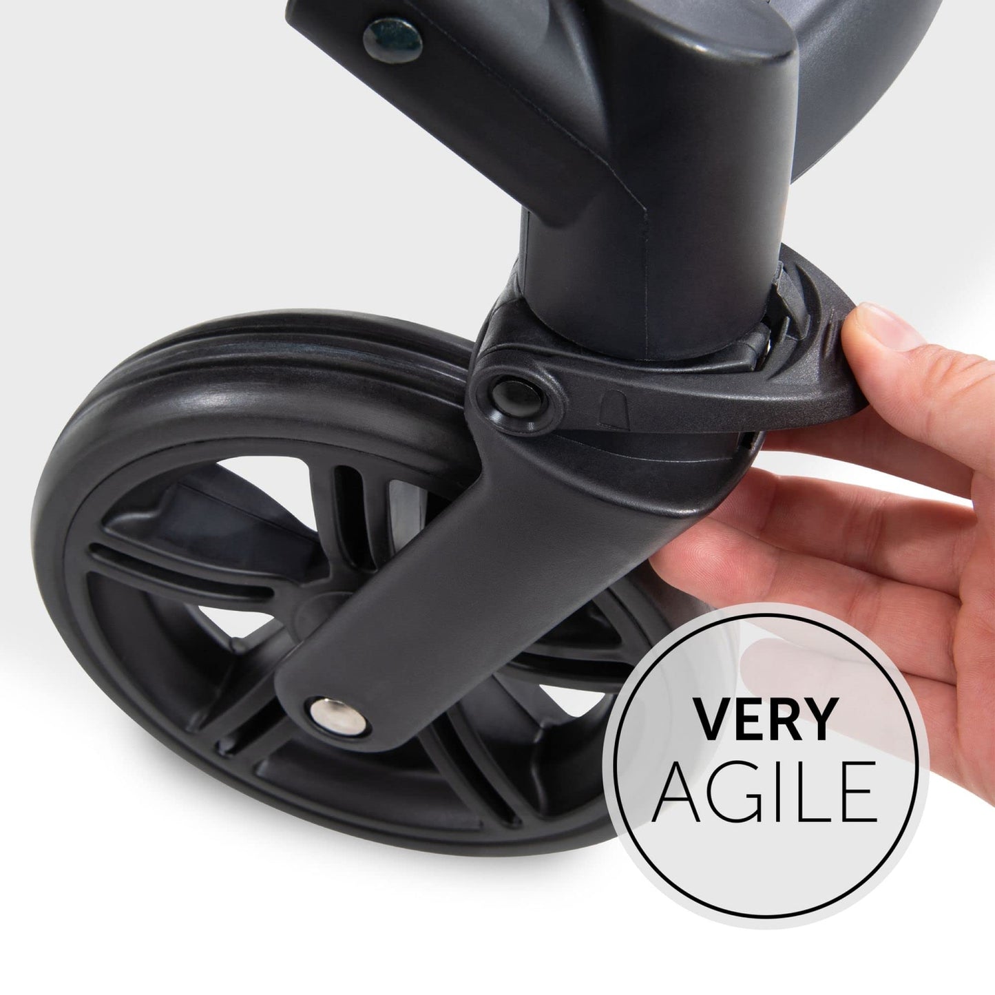 hauck Rapid 4, Grey - Pushchair from Birth up to 22 kg, Plastic Wheels, Compact & One Hand Folding, Height-Adjustable, Fully Reclining