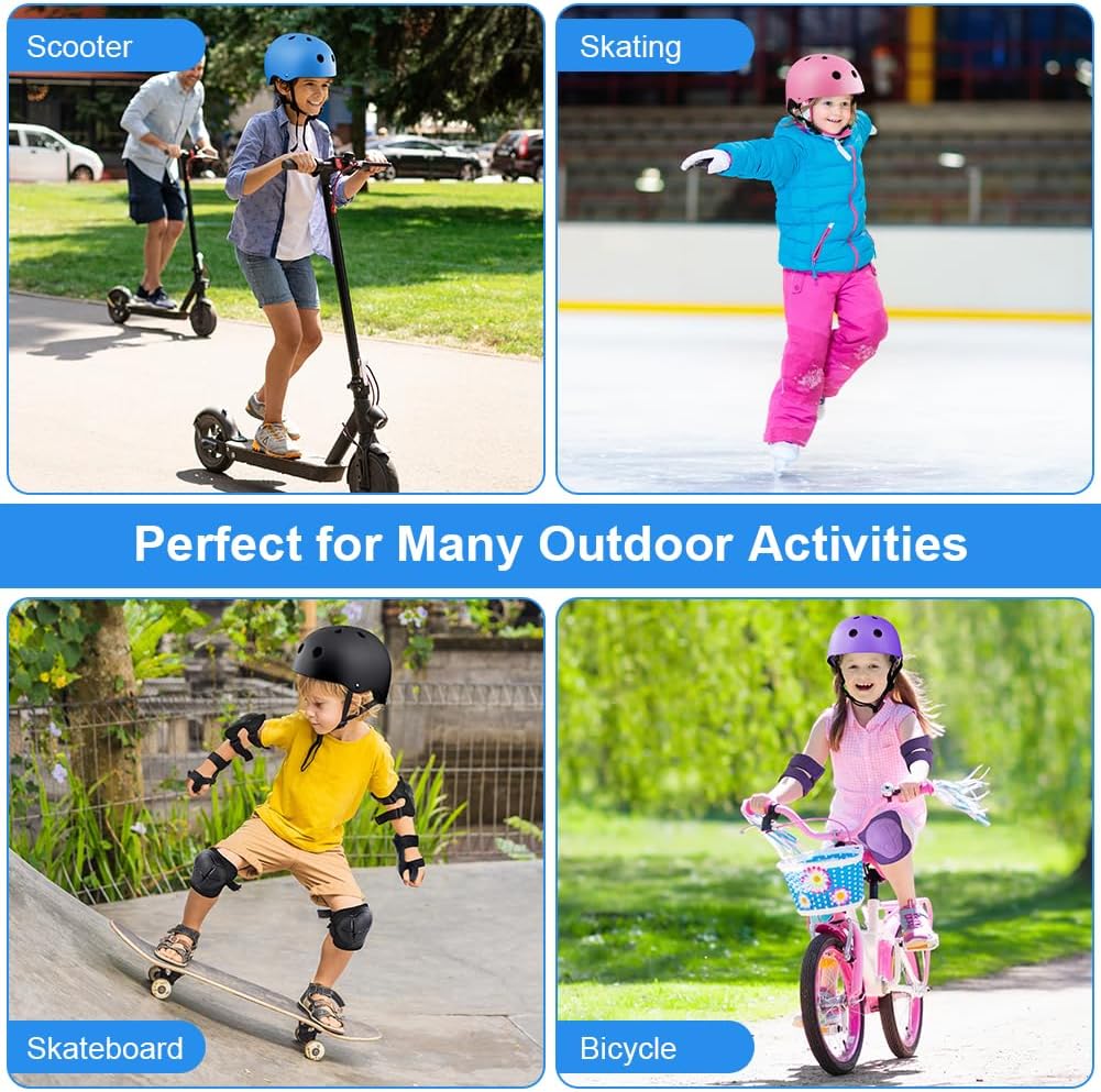 Flintronic Children's Bicycle Helmet, Children's Helmet, Bicycle Helmet for Children, Adjustable Skateboard Helmet for Bicycle, Skateboard, Scooter, Skating, Scooter, BMX for 2-13 Years