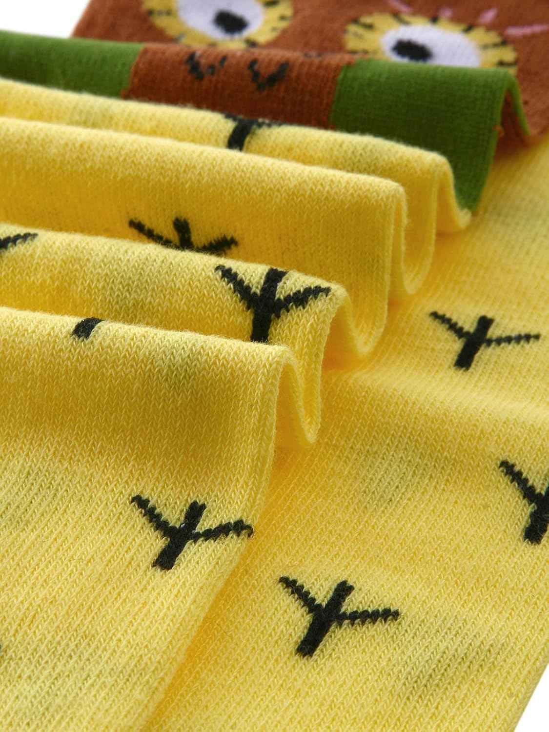 CISMARK Girls' Knee Socks 6 Pairs for Children Gifts Long Funny Children's Socks Animal Cotton Socks 3-12 Years