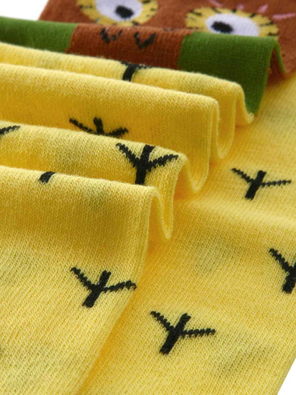 CISMARK Girls' Knee Socks 6 Pairs for Children Gifts Long Funny Children's Socks Animal Cotton Socks 3-12 Years