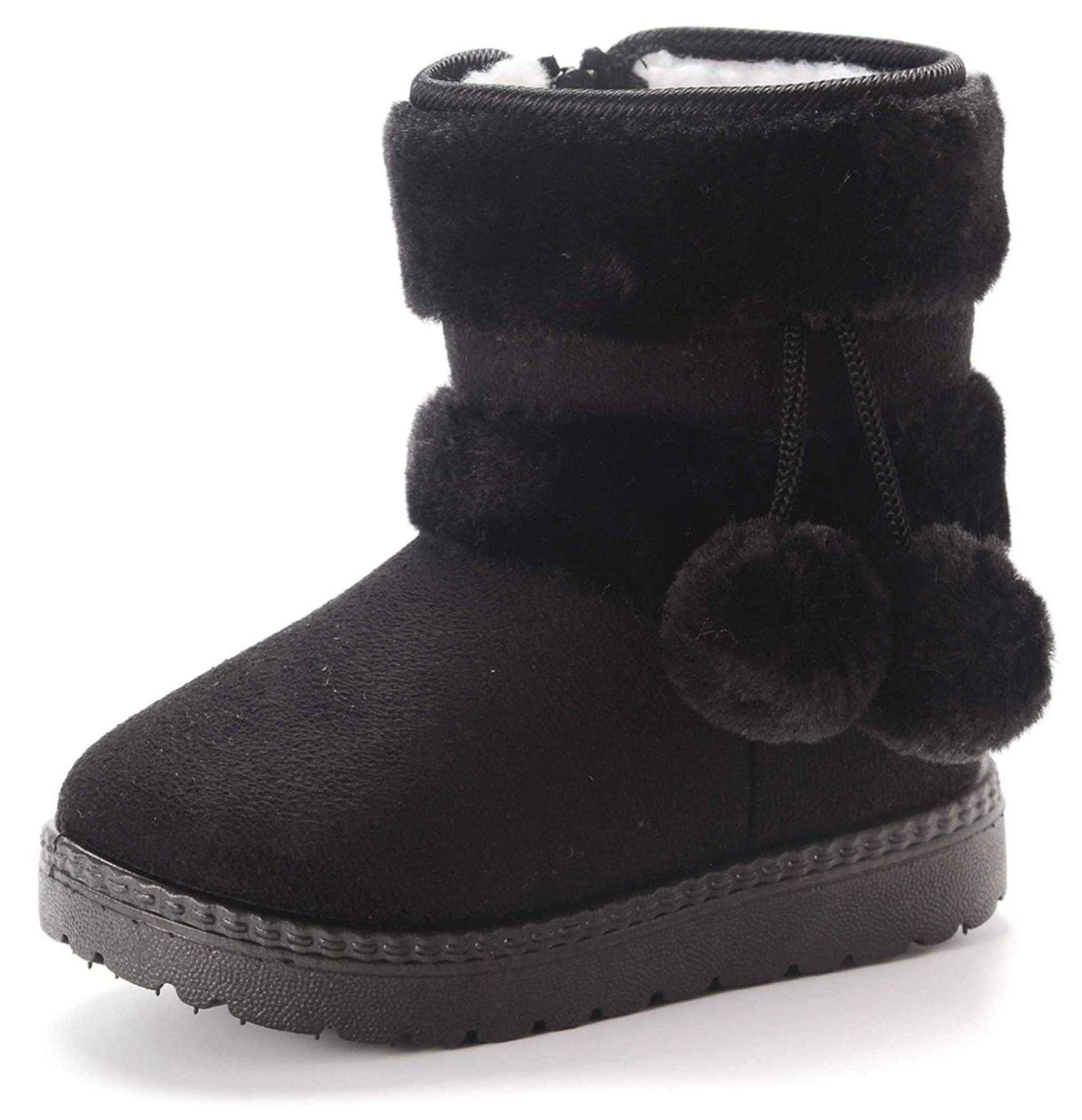 Children's Warm Lined Snow Boots, Girls' Winter Shoes, Baby Non-Slip Boots, Toddler Shoes, Soft Soles, Slip-On Boots