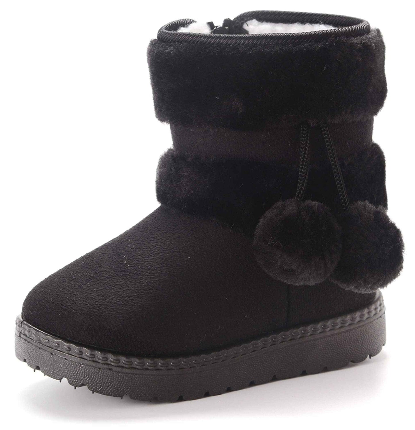 Children's Warm Lined Snow Boots, Girls' Winter Shoes, Baby Non-Slip Boots, Toddler Shoes, Soft Soles, Slip-On Boots