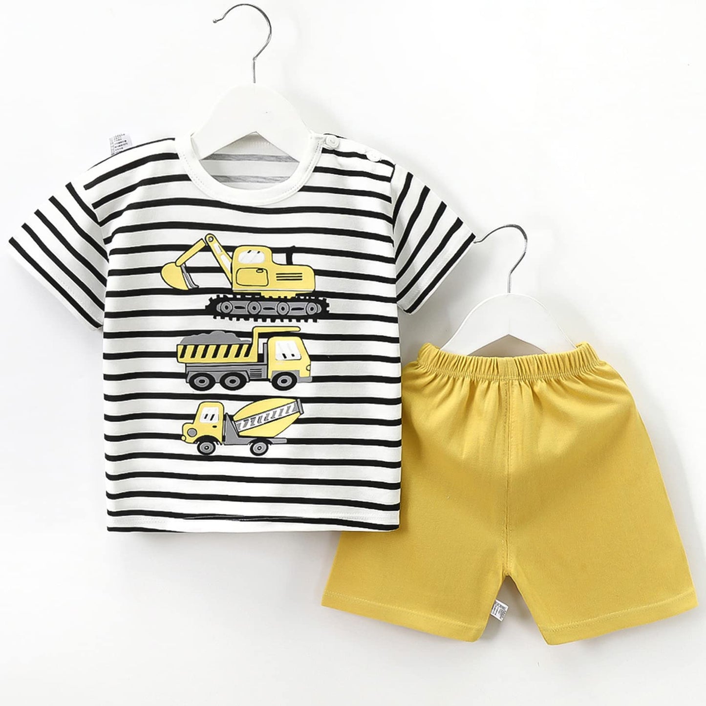 Baby Kleinkind Jungen 4 Stück T-Shirts und Shorts Dinosaurier Tops & Shorts Sommer Outfits