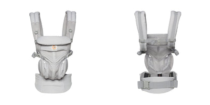 Ergobaby Babytrage, Omni 360 Cool Air Mesh mit 4 Positionen für Neugeborene bis Kleinkinder (0-4 Jahre), ergonomische Kindertrage und Rucksack, Mitternachtsblau