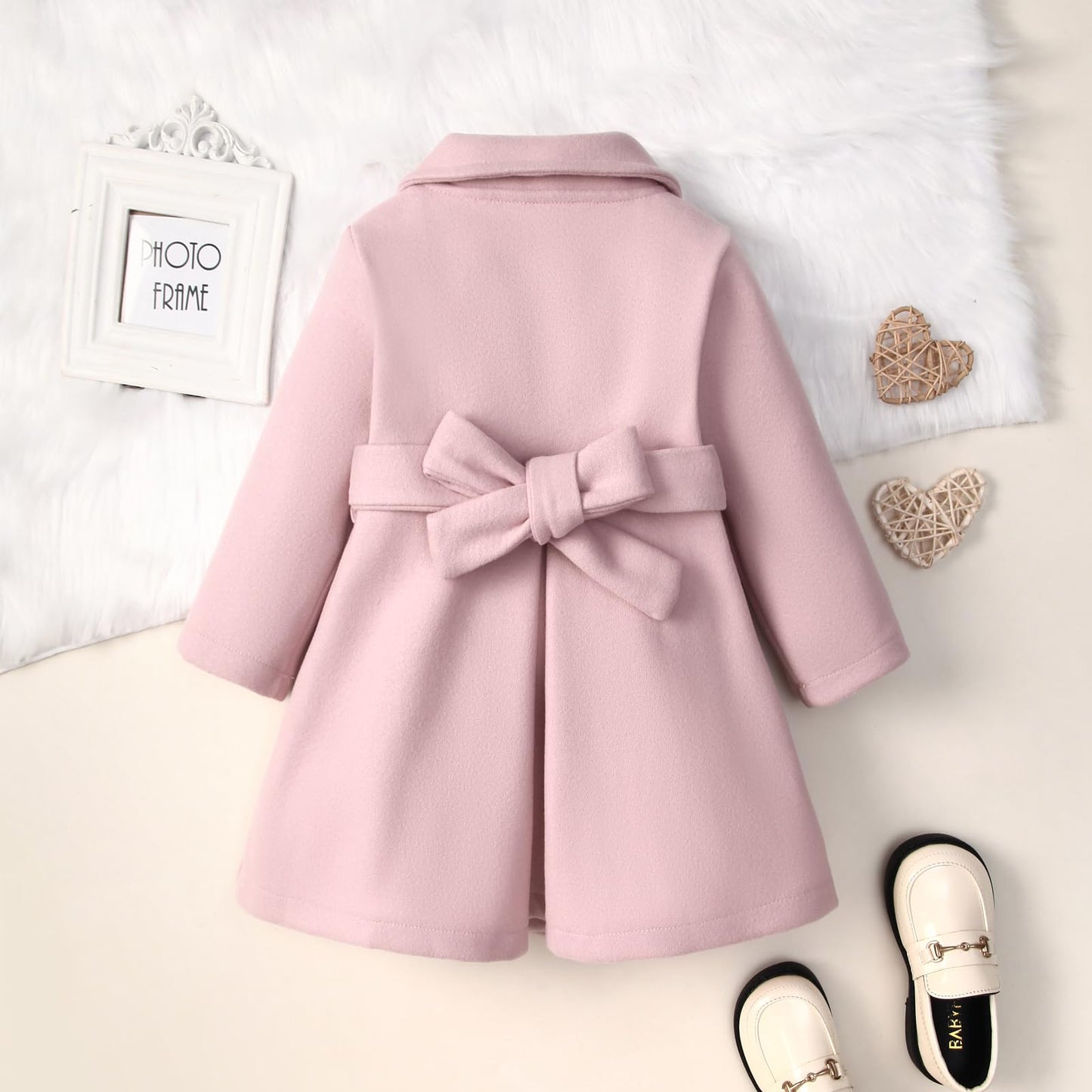 Kleinkind Baby Mädchen Kleidung Jacke Mantel Langarm Plain Knöpfe Kleid Mantel Herbst Outfit