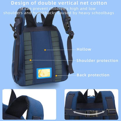 willikiva Car Dinosaur Toddler Kids Backpack for Boys and Girls Kids Waterproof Preschool Bag