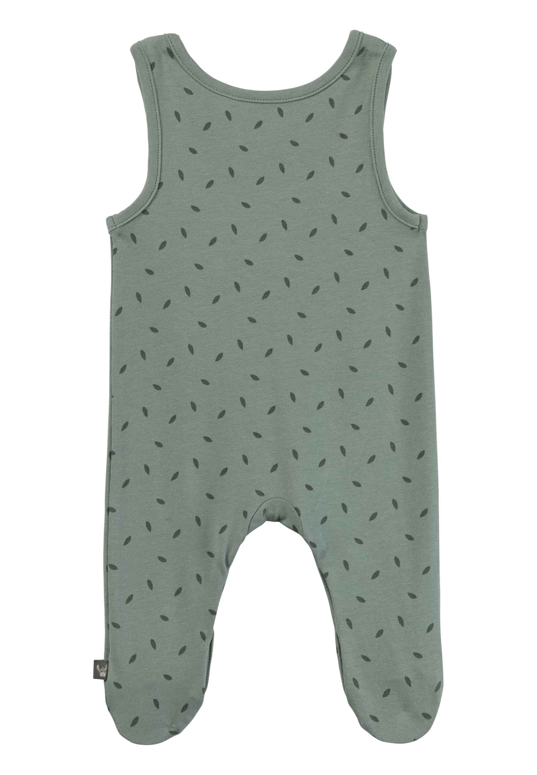 Sterntaler Strampler Set Blätter - Baby Strampler aus Jersey mit Esel Emmi Applikation - mit Langarmbody - Drucknöpfe im Schritt - bequemer Unisex Zweiteiler ab Geburt