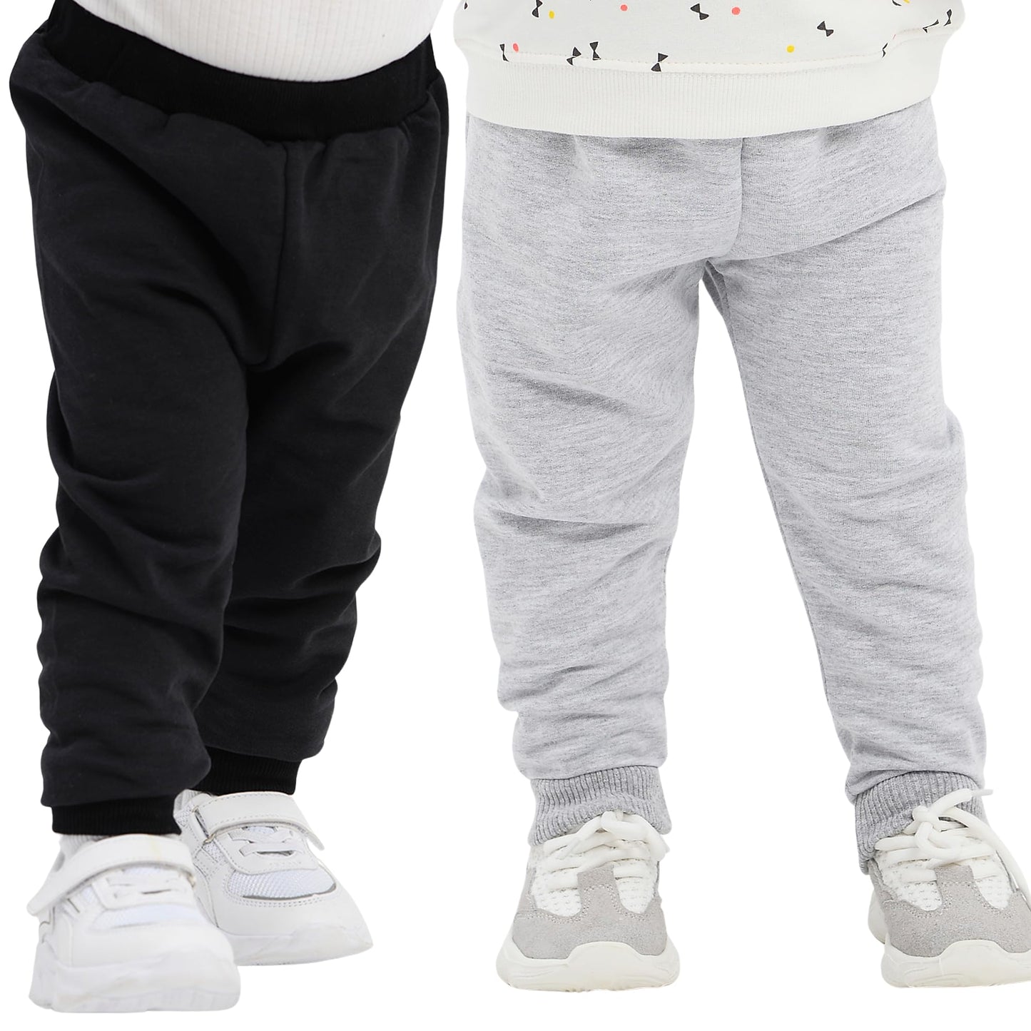 100% Baumwolle Babyhosen Kinderhosen | 2 er-Pack Lässig Sweathose Weiche und Bequeme Babykleidung für Jungen und Mädchen