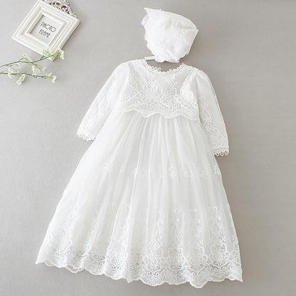 Baby Lange Taufe Kleider Weiße Taufe Kleid Besondere Anlässe Kleider für Mädchen Geburtstag