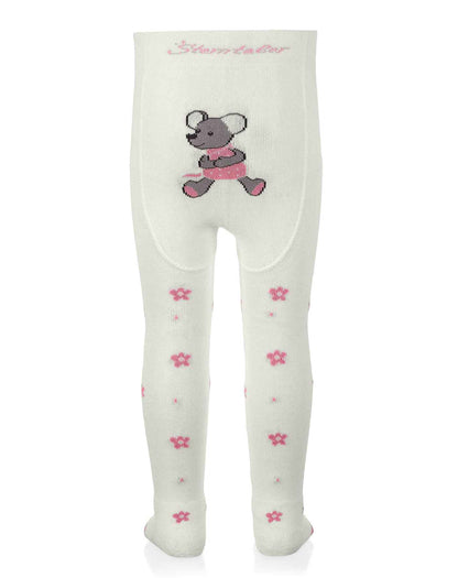 Sterntaler Crawling Tights Mouse - ABS Tights for Girls - Children's Tights with Non-Slip Nubs on Knee, Instep and Sole - Crawling Tights for Crawling Adventures