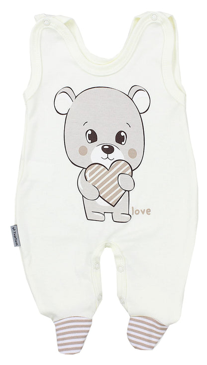 TupTam Baby Mädchen Jungen Strampler mit Langarmshirt Aufdruck Spruch 2 teilig
