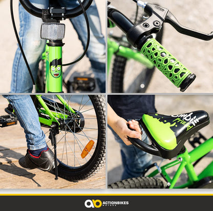 Actionbikes Kinderfahrrad Zombie | 12 16 20 Zoll - V-Brake Bremsen - Fahrrad für Kinder von 2-9 Jahren - Schutzblech v. / h - Kinder Fahrrad für Mädchen & Jungen - Fahrräder - Bicycle - Kinderrad - Meloni2