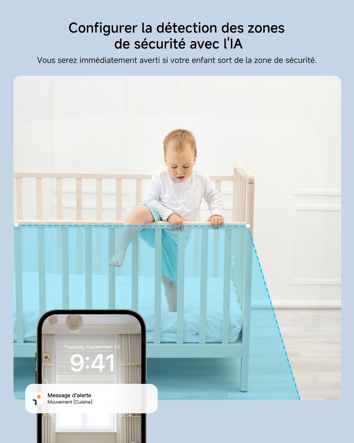 ARENTI 1080P Babyphone mit Kamera mit 5" Display, PTZ Video Babyfon mit Kamera und App, One-Touch-Ruf, Wiegenlied, Temperatursensor, Nachtsicht, 2 Wege Audio, Automatische Verfolgung, VoX Mode