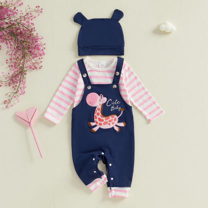 Baby Jungen Kleidung Strampler Latzhose Set Kleidung Sets für Jungen Baby Set Neugeborenes Geschenk