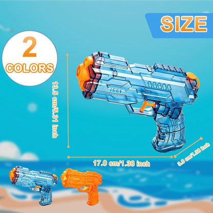 Wasserpistolen für Kinder, 2 Stück Wasserpistolen Set, Kunststoff Wasserspritzpistolen, Kindersprühpistole, Größe 17 x 13 cm, für Wasserschlachten im Freien, Sommer, Spielzeug, Pool, Party, Geschenk