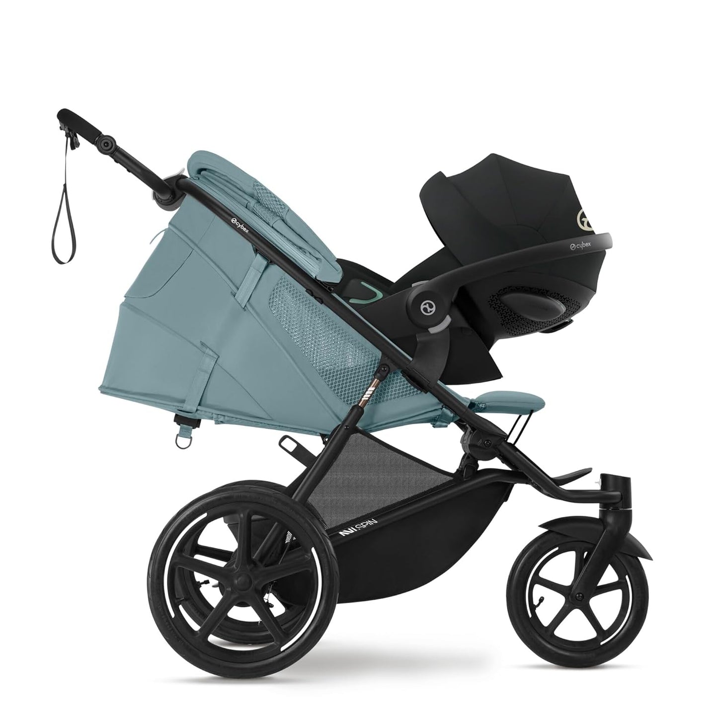 CYBEX Gold AVI SPIN Kinderwagen, Ab Geburt bis ca. 4 Jahre, Max. 111 cm und 22 kg, City-, All-Terrain-Kinderwagen, Moss Green