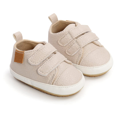 BABSMULY Baby Shoes for Boys Girls Non-Slip Rubber Sole High Top PU Leather Sneakers Toddler Crib Shoes Newborn Loafers Flats. 