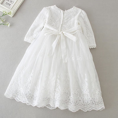 Baby Lange Taufe Kleider Weiße Taufe Kleid Besondere Anlässe Kleider für Mädchen Geburtstag