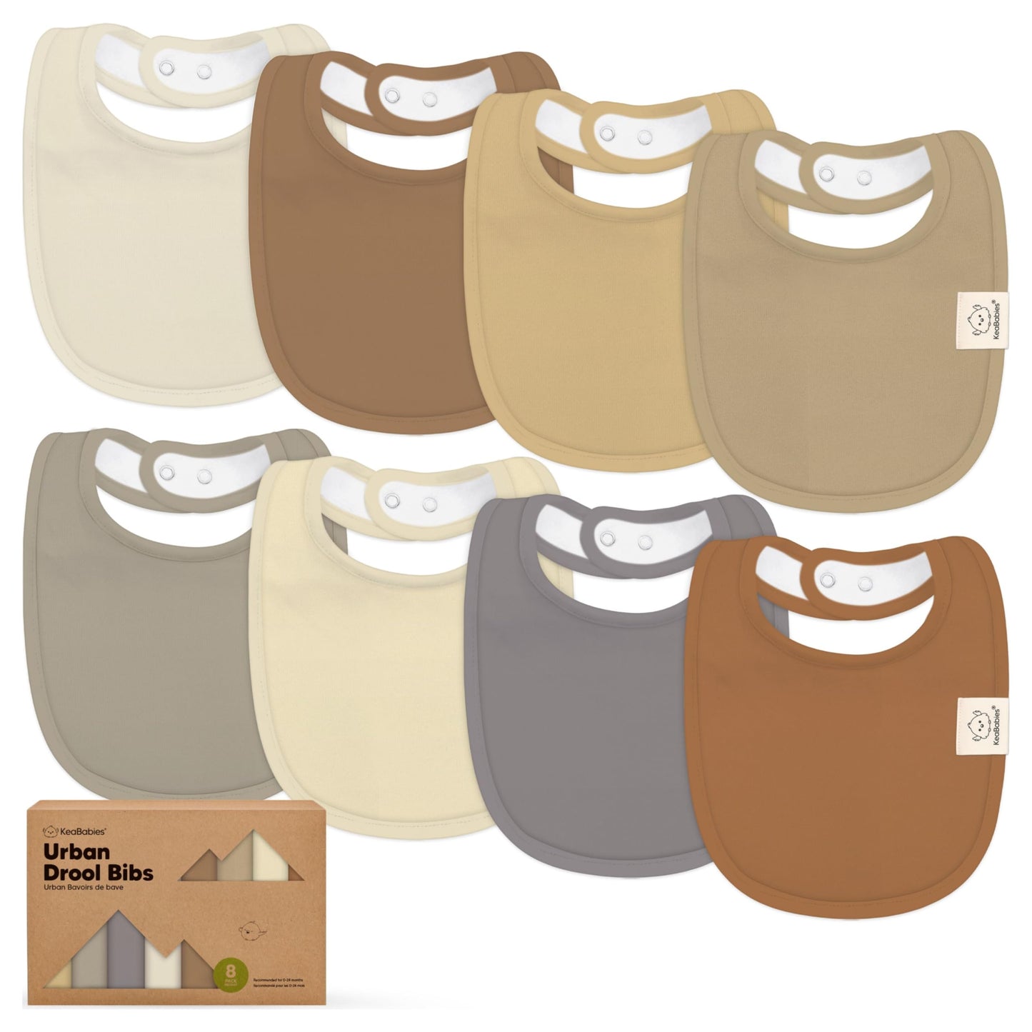 Baby Bibs for Boys &amp; Girls - 8-Pack Organic Cotton Teething Bibs - Baby Bibs for Girls &amp; Boys - Large Bibs for Infants, Toddlers (Wilderness) 