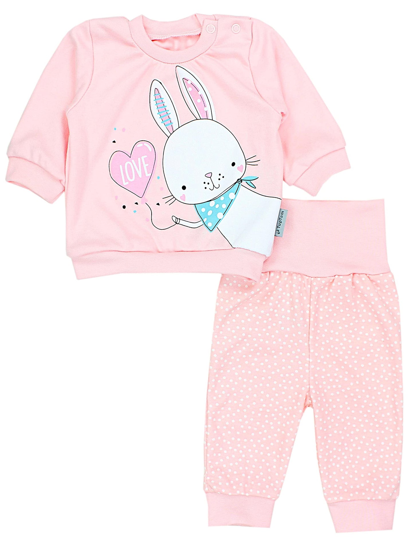 Baby Mädchen Langarm Shirt mit Print Saying Baby Hose Baby Kleidung 2-teiliges Set