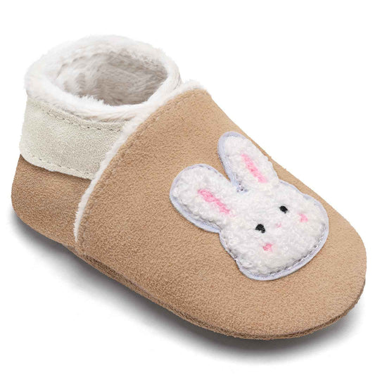 IceUnicorn Baby's Crawling Shoes, Winter First Walking Shoes, Baby Lined Leather Shoes, Soft Leather, Suede Soles, Leather Slippers