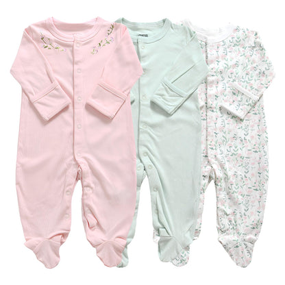 amropi Baby Mädchen Schlafstrampler 3er Pack Jungen Pyjamas Baumwolle Overalls Strampler für 0-12 Monate