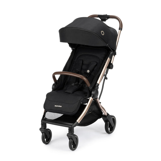 Maxi-Cosi Eva3 Pushchair, 0-4 Years, 0-22 kg, Baby Pram, Lightweight and Compact, Flat Reclining Position, 3 Reclining Positions, Automatic with 1 Hand Folding, Carry Strap, Select Grey