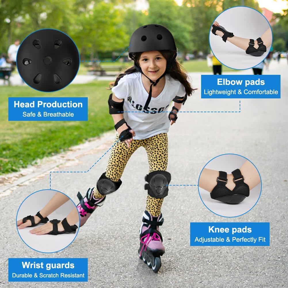 Flintronic Children's Bicycle Helmet, Children's Helmet, Bicycle Helmet for Children, Adjustable Skateboard Helmet for Bicycle, Skateboard, Scooter, Skating, Scooter, BMX for 2-13 Years