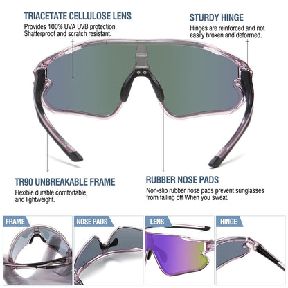 DUCO DK268 Children's Sunglasses Youth Baseball Sunglasses Lightweight TR90 Frame UV400 Sports Cycling Sunglasses for Boys Girls