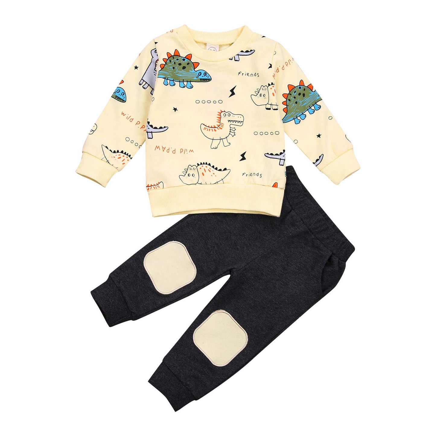 Geagodelia Baby Boys’ Clothing Set with Long Sleeve Top and Trousers