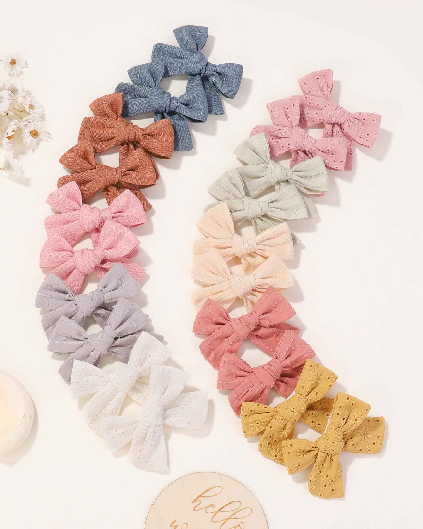 Pack of 20 Baby Girls Hair Bows Clips Fully Lined Hair Clips Hair Accessories for Little Girls Toddler Children Teenagers (1-Light Multi-coloured)