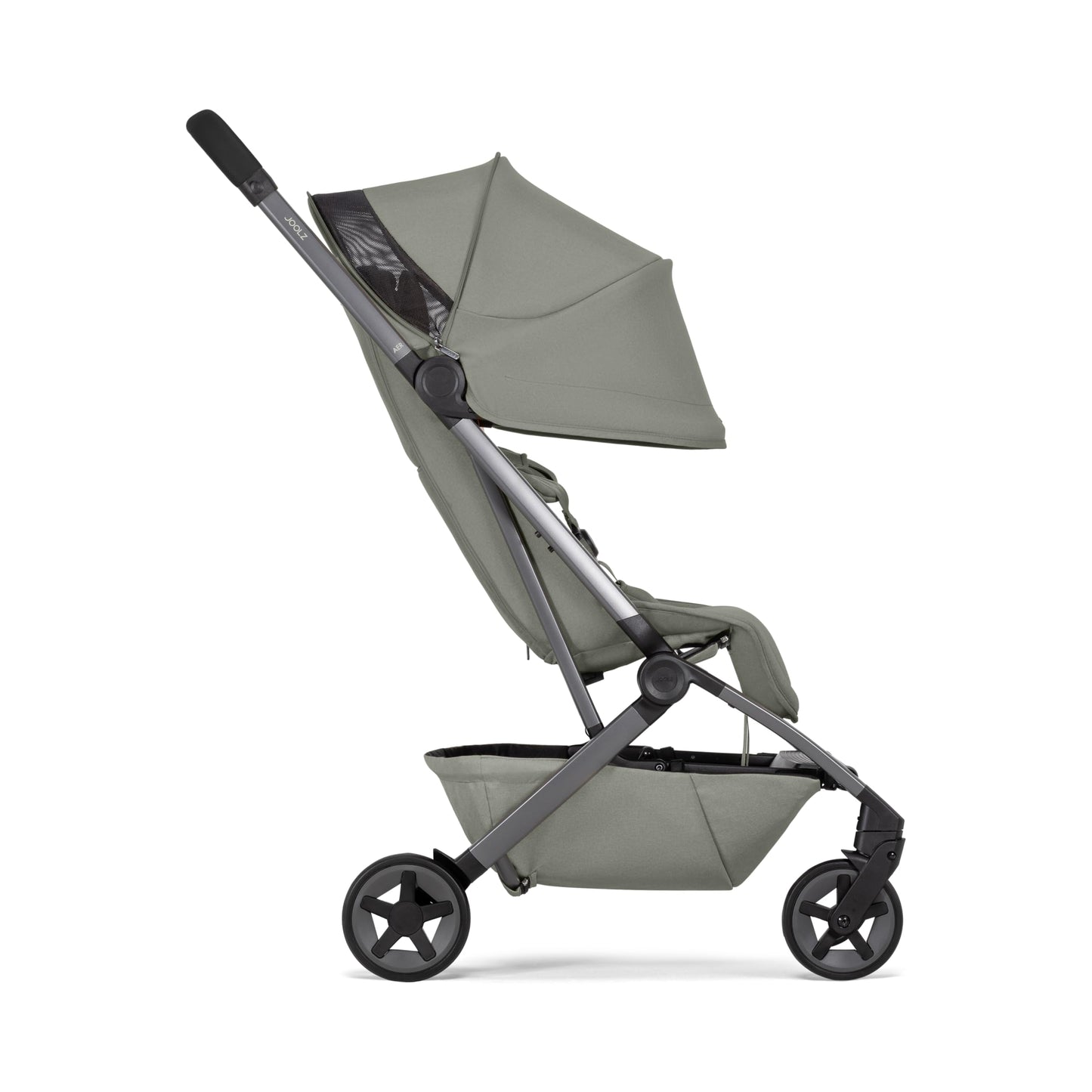 Joolz Aer2 Reise-Kinderwagen – Kompakter Reisebuggy für Babys und Kleinkinder, Einhand-Faltung, Liegefunktion & UPF 50+ Sonnendach, Flugzeug Handgepäck tauglich, ideal für Reisen (Space Black)
