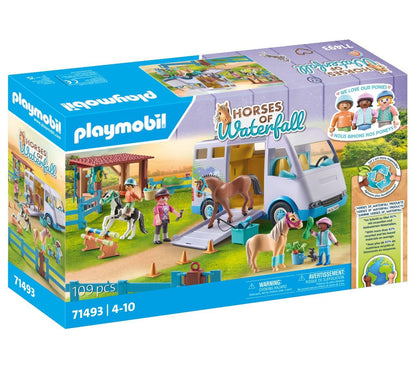 PLAYMOBIL Horses of Waterfall 71351 Waterfall Ranch, magisches Wasserfall-Paradies für Pferdefreunde, nachhaltiges Spielzeug für Kinder ab 5 Jahren